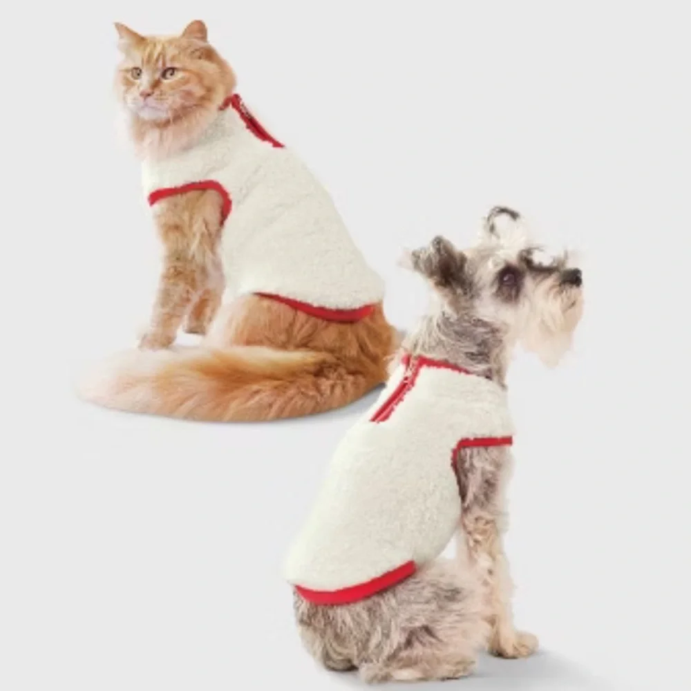 Bundle of 2 Boots & Barkley White and Red Pet Sweaters size Small